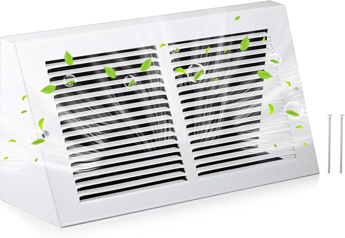 Honeydak 1 Pack Baseboard Register Vent Covers 12" x 6" Duct Opening by Honeydak