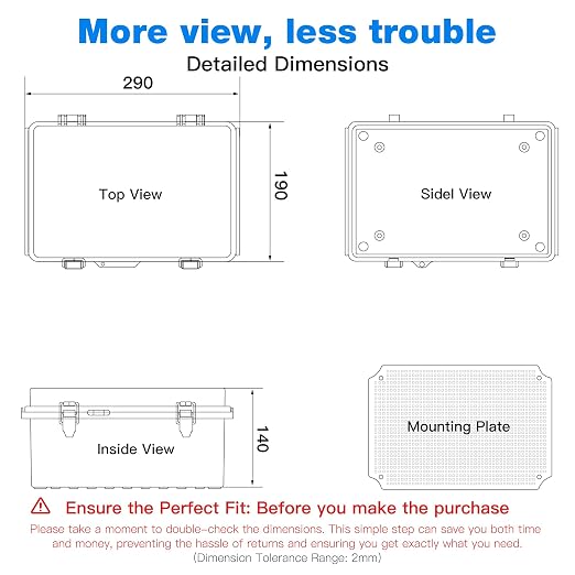 Junction Box Outdoor Electrical Box IP67 Waterproof ABS Project Enclosure | - Image 3