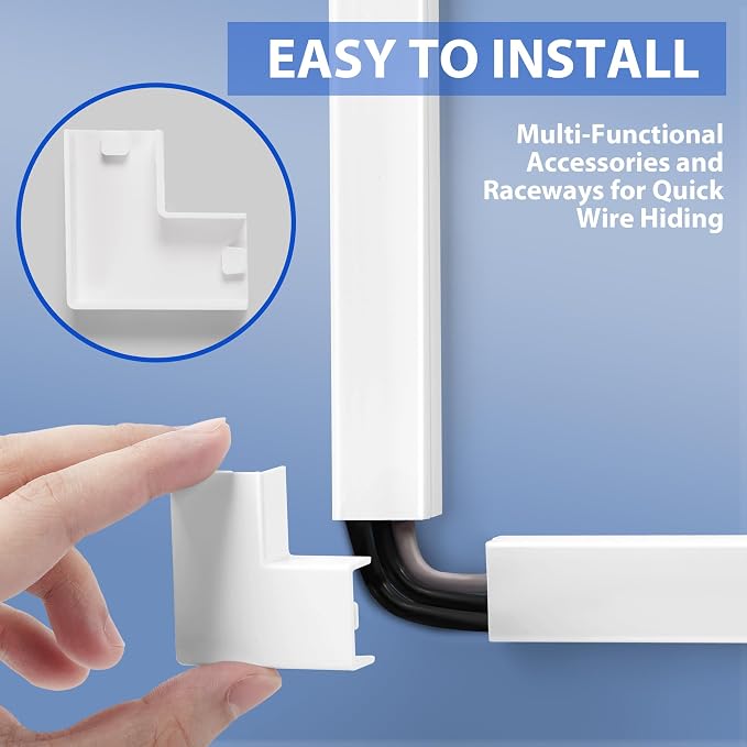 170in Wall Cable Hider Kit, Cord Hider Wall Cord Cover - Image 3