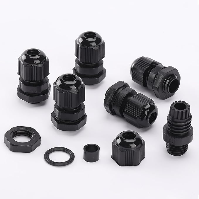 Bates- Cable Gland, 12 Pack, 1/4 NPT, Nylon Strain Relief Cord Connector - Image 7