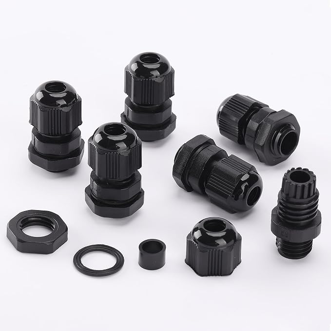 Bates- Cable Gland, 12 Pack, 3/8 NPT, Nylon Strain Relief Cord Connector - Image 7