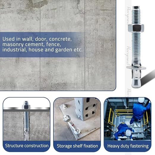 1/2 Concrete Anchors, 1/2 Wedge Anchors Bolts, 4-1/4" L, equipment bases - Image 4
