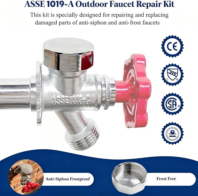 ASSE 1019-A Vacuum Breaker Repair Kit, Brass Faucet Replacement Kit | Heavy - Image 3