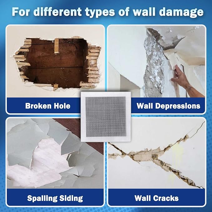 Drywall Repair Kit Upgraded Size, 10 x 10 Inch Drywall Patch Kit Large Hole - Image 3
