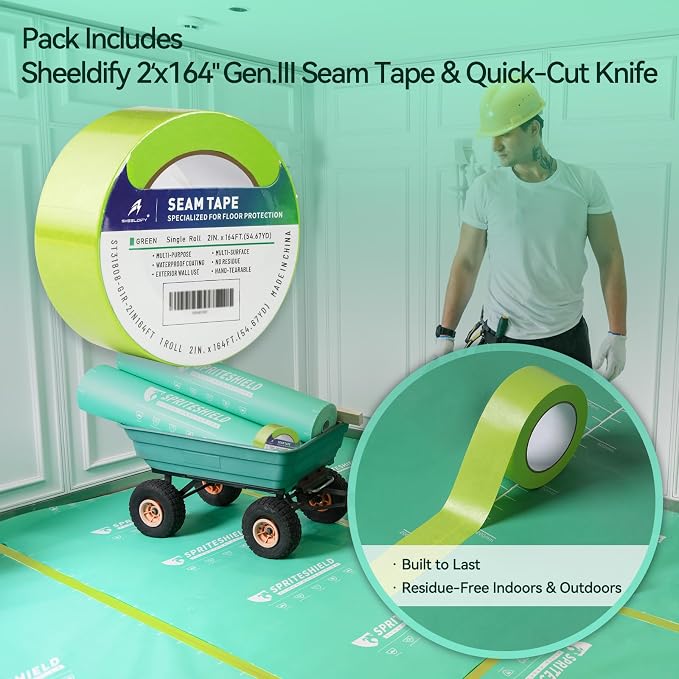 39" x 100' Heavy-Duty Temporary Floor Protection - Image 2