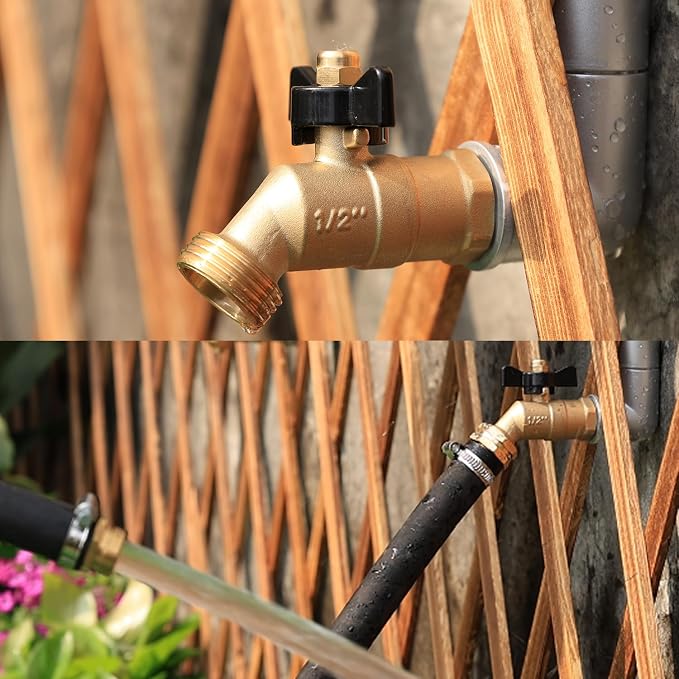 Brass Ball Valve Full Flow Male Hose Bibb 1/2" Male NPT inlet Connection - Image 5