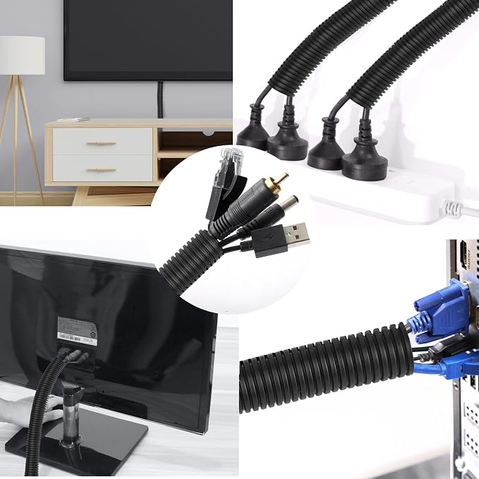 10FT - 3/4 Inch Split Wire Loom - Black | Easy to Install - Image 6