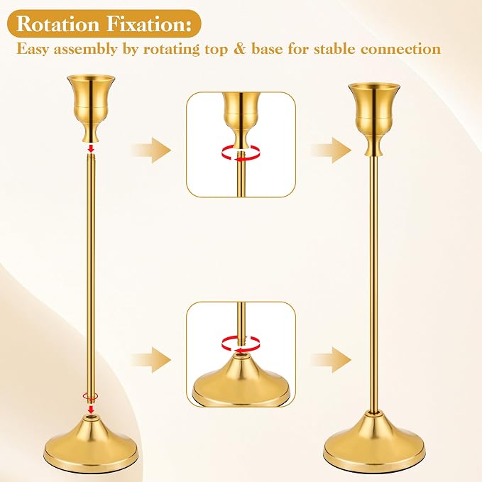 6PCS Candlestick Holders, Taper Candle Holder - Image 4