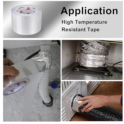 BOMEI PACK Aluminum Foil Tape, Heavy Duty Metal Foil Tape, High Temperature - Image 7