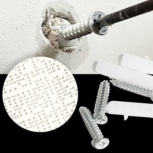 50 Packs Drywall Masonry Anchor Repair Kit Quick Fix Wall Anchors | Fits Loose - Image 2