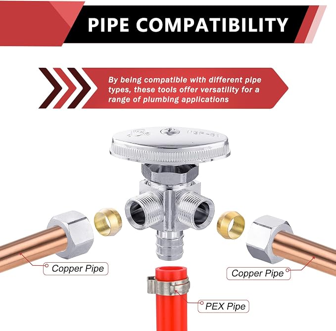 20PCS EFIELD PEX Crimp Angle Stop Valve - Image 4