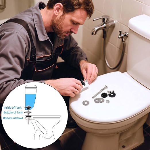 2 Pcs Toilet Tank Bolts Replacement Kit Toilet Tank to Bowl Bolts Heavy Duty - Image 5