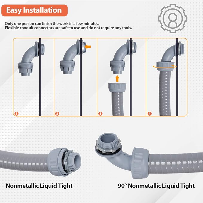 Liquid-Tight Conduit 1/2 100ft w/UL Certification | Flexible Electrical Conduit - Image 5