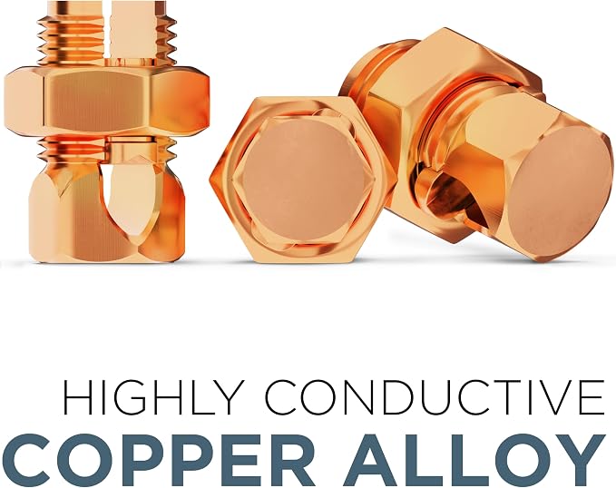 THE CIMPLE CO 1 Pack, Size #2 Copper Split-Bolt Connector 2 AWG - Image 7