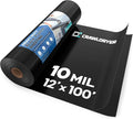 Black Plastic Sheeting, 10 Mil 12' x 100', Crawl Space Vapor Barrier, Vapor by CrawlSpaceEncapsulation