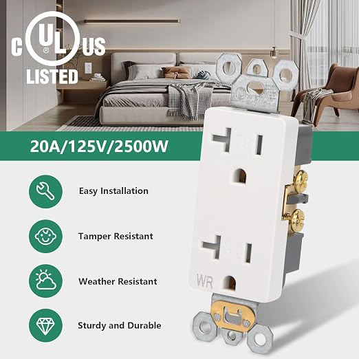 Wengart 20 Amp Weather Resistant Outlet - Image 2