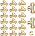 20PC HeSun 1/2" Pushfit Tee, Push to Connect Plumbing Fittings | Brass Push-fit by HeSun