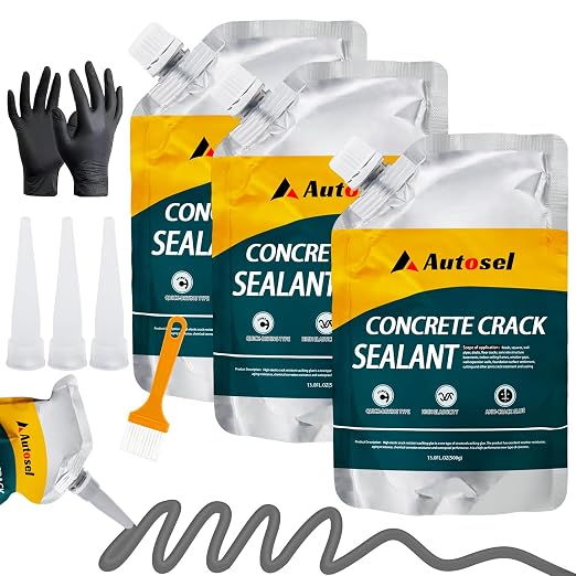 Concrete Crack Filler, Exterior Cement Crack Filler, Self-Leveling Cement Crack by AutoselHomeSolutions