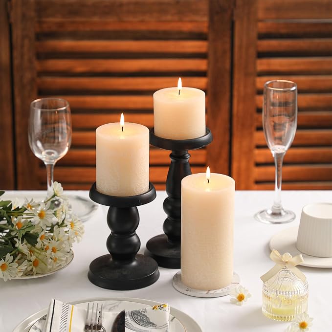 Ivory Pillar Candles - Image 4