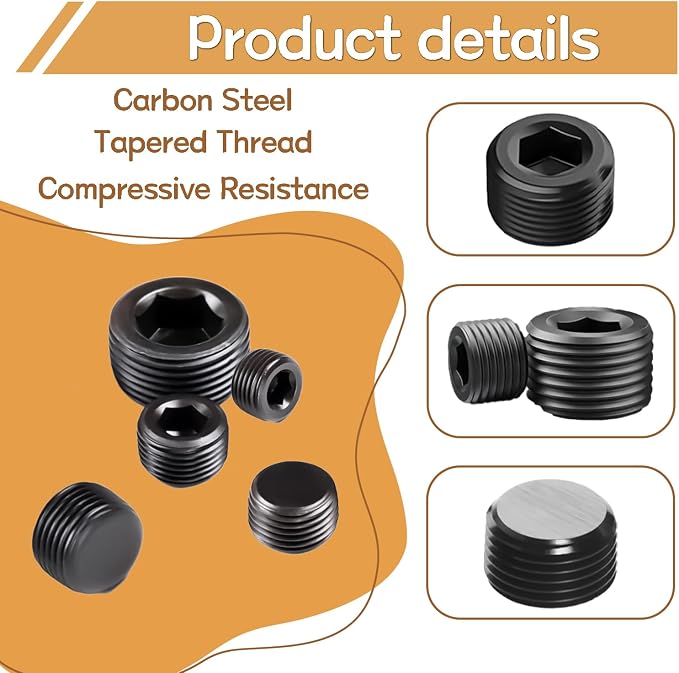 29PCS 5 Size Pipe Plug Fitting Assortment Kit - Image 3