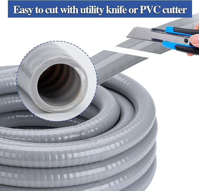 1/2 Inch 50 FT Liquid-Tight Conduit and Connector Kit | Non Metallic Flexible - Image 5