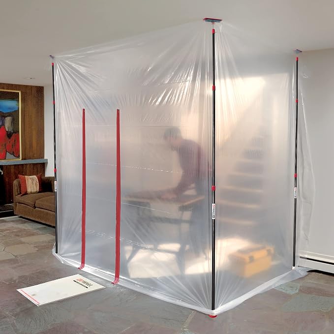 ZipWall PY50 Dust Barrier Plastic Sheeting, 2 Pack - Image 7