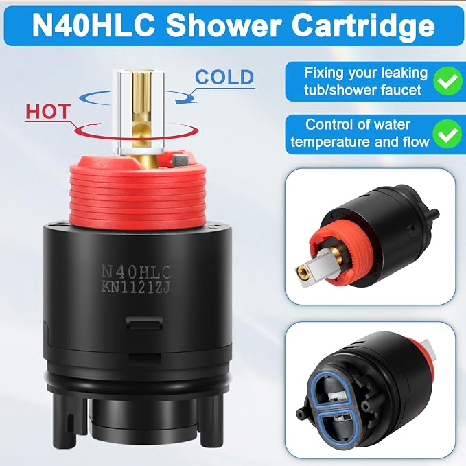 N40HLC Shower Cartridge, for RK7300-CART-3P, JH02BJ HL-40 Pressure Balancing - Image 7