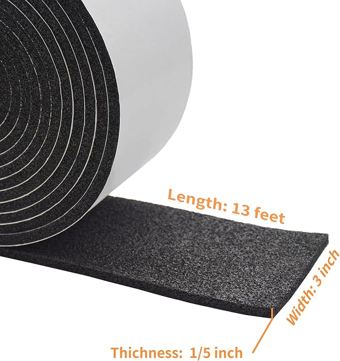 DOBTIM Pipe Insulation Foam Wrap Tape, Self Adhesive - Image 2