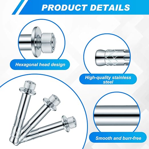 100 Pack 1/4" x 1-3/8" Sleeve Anchors - Image 3