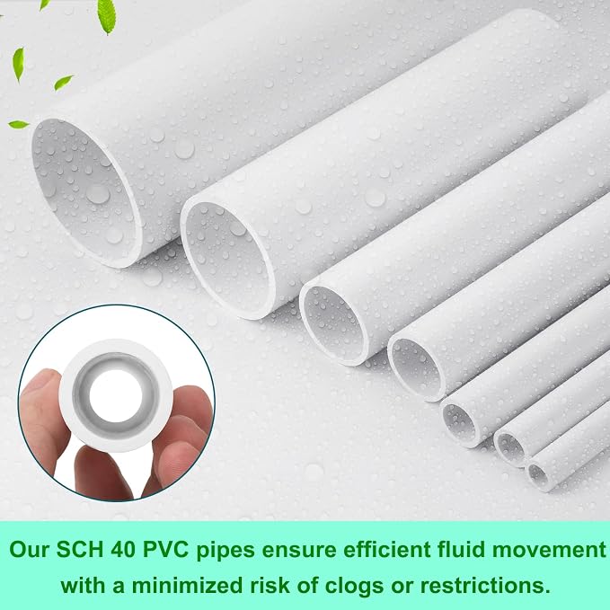 6 Inch PVC Pipe 17" Long White Sch40 Industrial PVC Pipes - Image 2