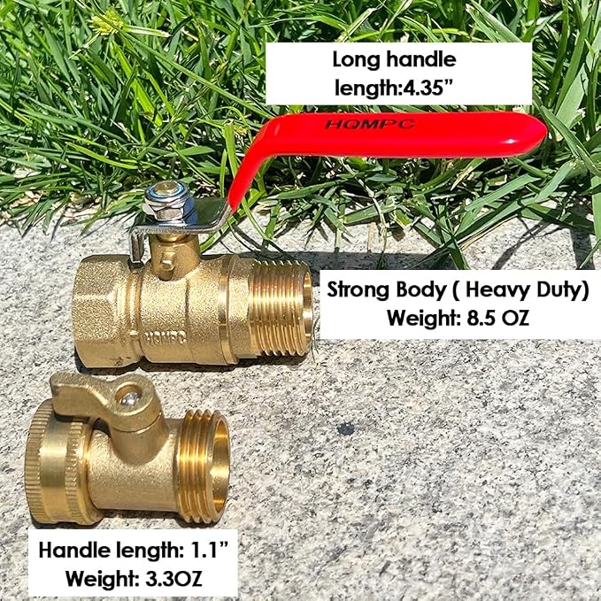 Garden Hose Shut Off Valve Ball Valve 3/4" GHT Water Hose Shut Turn Off Valve - Image 4