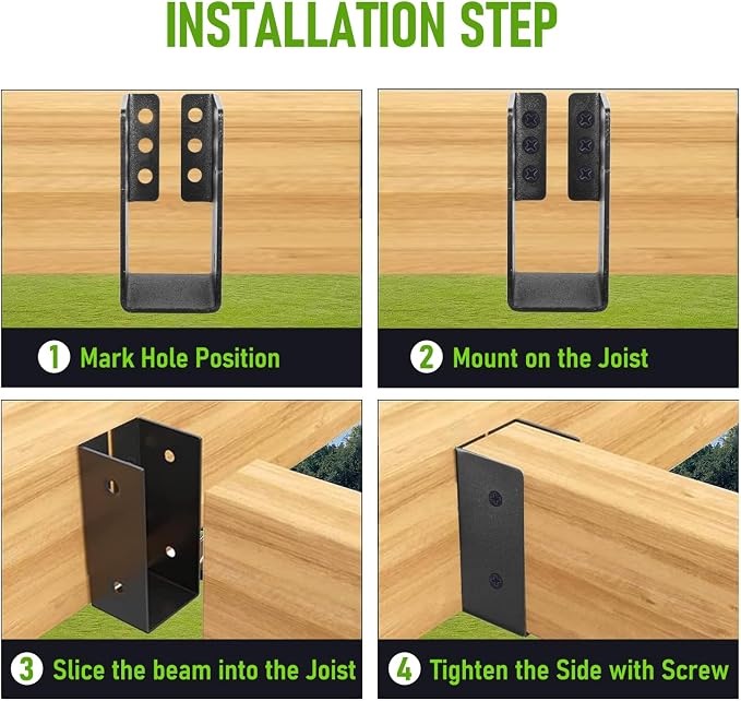30 Pcs Concealed Joist Hangers, 2x4 Outdoor Beam Brackets - Image 4
