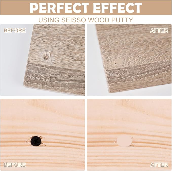 SEISSO White Oak Wood Filler Paintable, Waterproof, Wood Repair Putty, - Image 3