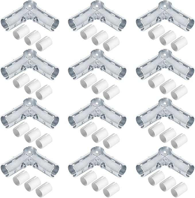 12 Sets 90 Degree 3 Way Cross Pipe Connector Clamps, Fits 3/4" EMT Conduit | - Image 7