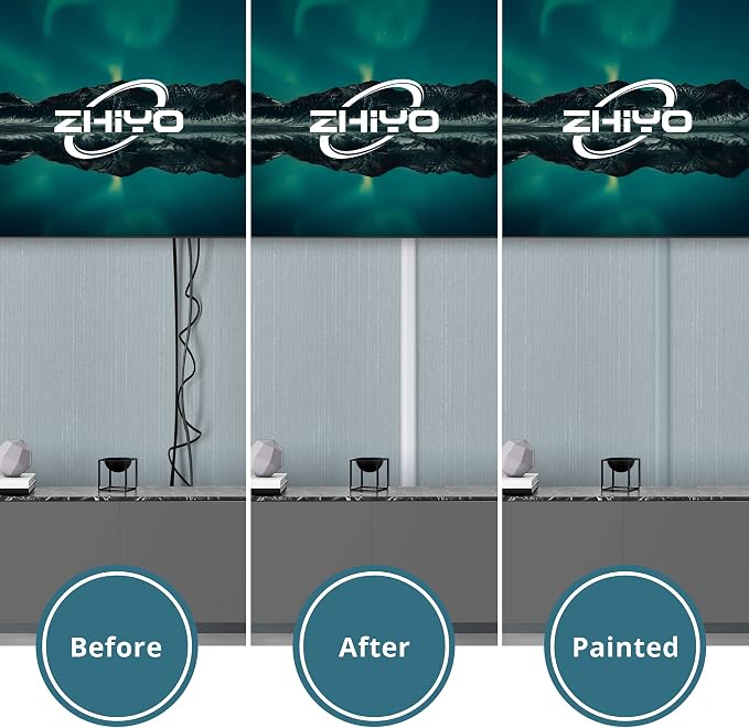ZhiYo 73" Cord Covers for Wires on Wall, 0.95" W x 0.47" | Fits 2-3 Cords - Image 3