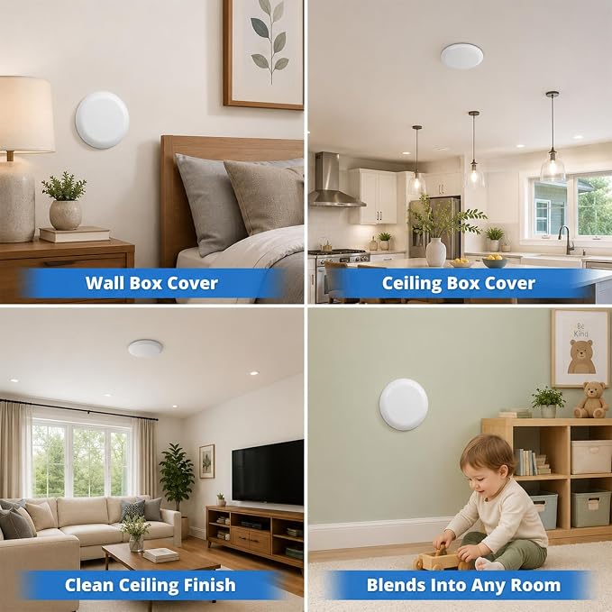 3 Pcs CP3540 Ceiling Cover Plate, Round Electrical Box Cover - Image 7