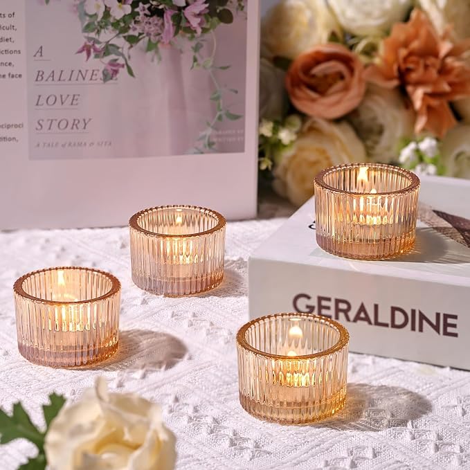 HAVITI 72 Pack Tealight Gold Candle Holders, Votive Tea Light Candle Holder - Image 4