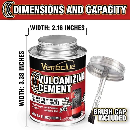 Chemical Vulcanizing Cement 3.4FL.Oz, All Purpose Tire Repair Rubber Glue - Image 4