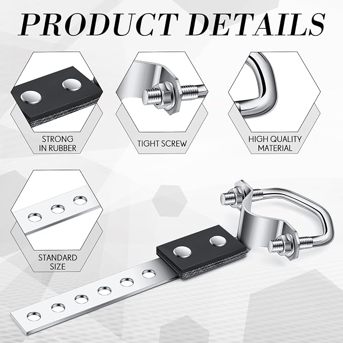Geetery 4 Pcs Universal Exhaust Hangers Muffler Hanger, Oe Style, Heavy Duty - Image 3