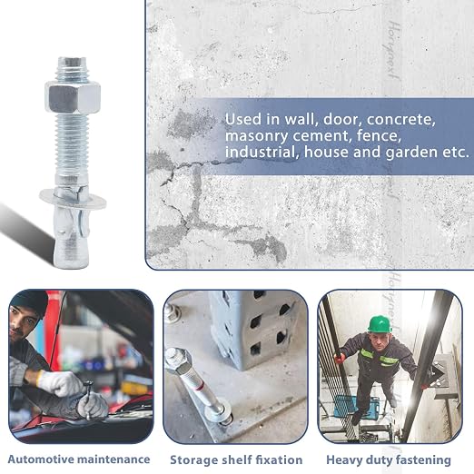 3/4 Concrete Anchors, 3/4 Wedge Anchors Bolts, 8-1/2" L, equipment bases - Image 4