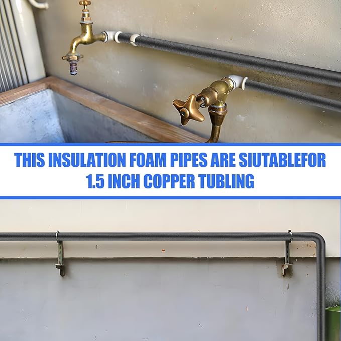 16 Pack Pipe Insulation Foam Tube, 3/4'' Self Adhesive Pre Slit Foam Pipe - Image 6