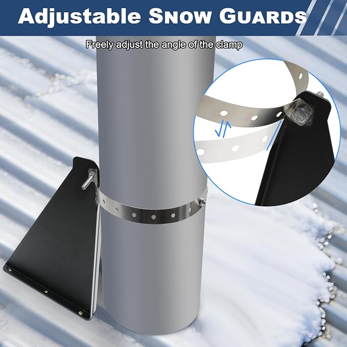 8-10" Adjustable Chimney Pipe Support Bracket, Fireplace Pipe Wall Bracket - Image 5