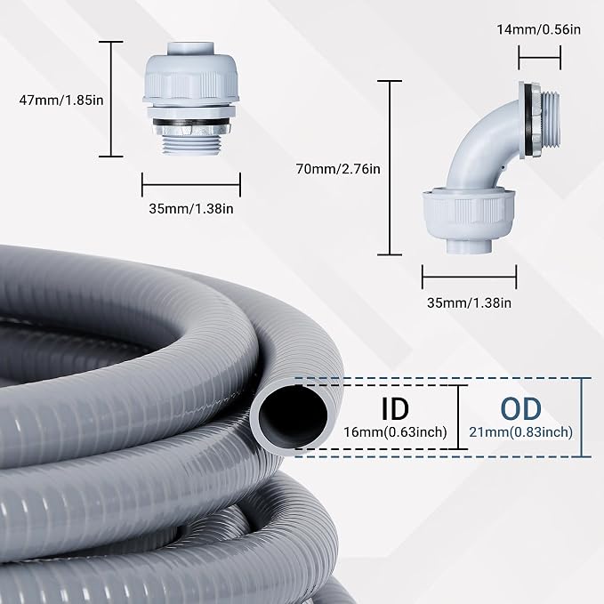 Neoaider 1/2 Inch 100FT Liquid Tight Conduit Kit | Flexible Non Metallic - Image 2