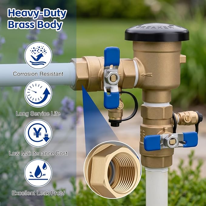 1" Brass Pressure Vacuum Breaker - Image 5