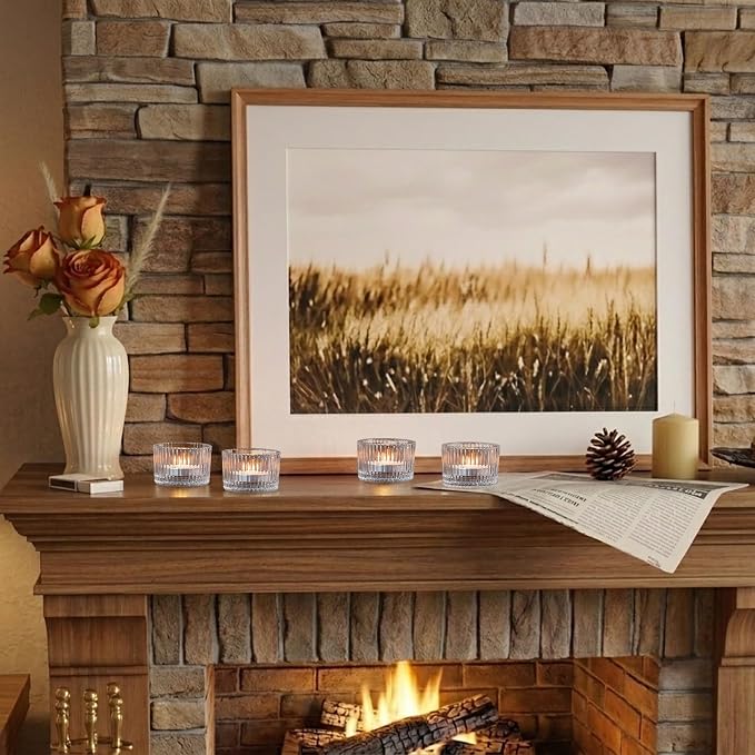 12 Pack Tealight Clear Candle Holders, Votive Tea Light Candle Holder | Table - Image 5