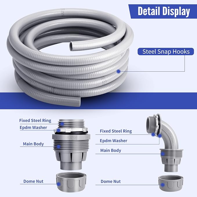 Liquid Tight Conduit 1inch 50FT, Flexible Non-Metallic Liquid Tight Flex - Image 5