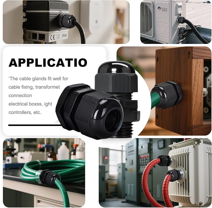 24 Pcs 1/2" NPT Black Adjustable Cable Glands - Image 7