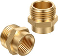 Yolev 2Pcs 1/2 Female to 3/4 Male Hose Adapter, No Leak Brass Garden Hose by Yolev