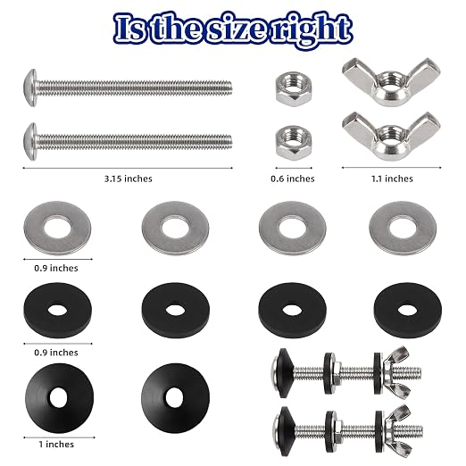 Universal Toilet Tank to Bowl Bolts Kit, M8 Size - Image 2