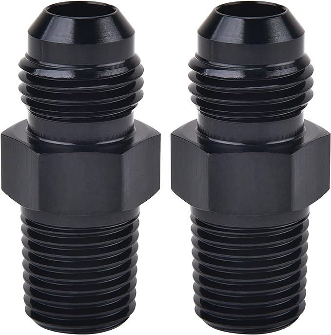 EVIL ENERGY 6AN Male Flare to 1/4" NPT Pipe Fitting Adapter Aluminum Straight by EVILENERGY